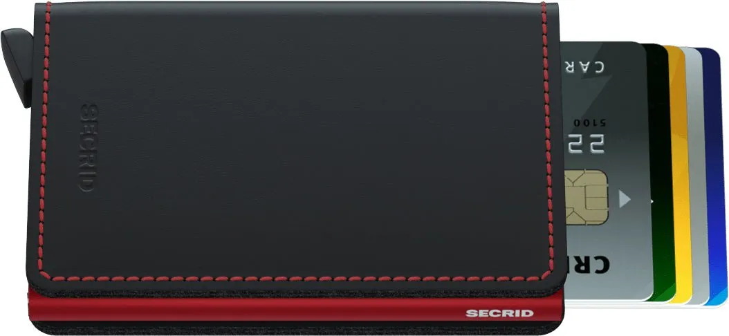 Secrid Slim Wallet Matte Black & Red