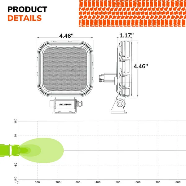 SLB RGCUBE4INFL1 Sylvania Rugged Cube 4" LED Pod (Flood)