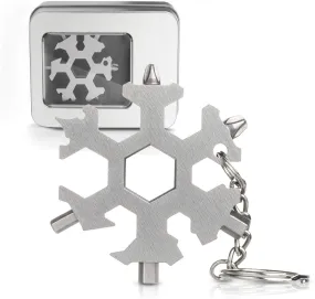 Snowflake Multi Tool 19-In-1 Stainless Steel Multitool Keychain Bottle Opener/Screwdriver/Portable Outdoor Travel Camping Multi Function Pocket Multitool Gadgets for Men