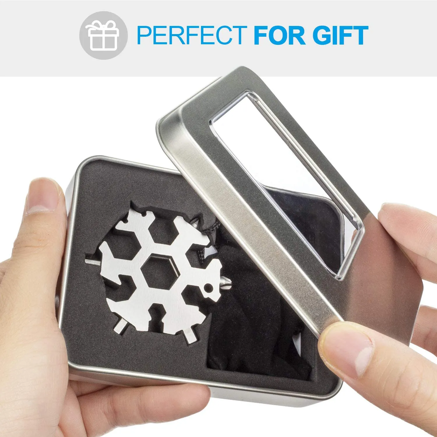 Snowflake Multi Tool 19-In-1 Stainless Steel Multitool Keychain Bottle Opener/Screwdriver/Portable Outdoor Travel Camping Multi Function Pocket Multitool Gadgets for Men