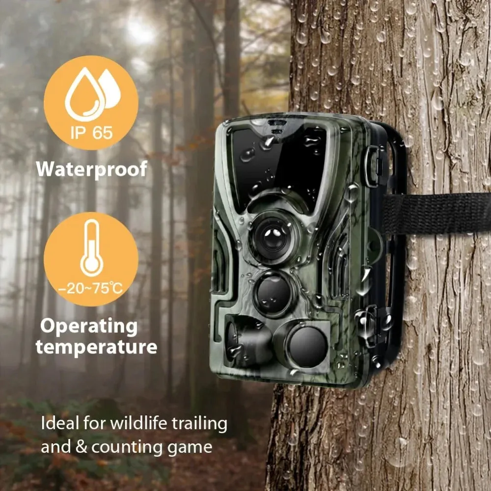 Suntekcam HC-801A-Li Hunting Camera With 5000Mah Lithium Battery 24MP Trail Camera IP65 Photo Traps 0.3s 940nm Wild Camera