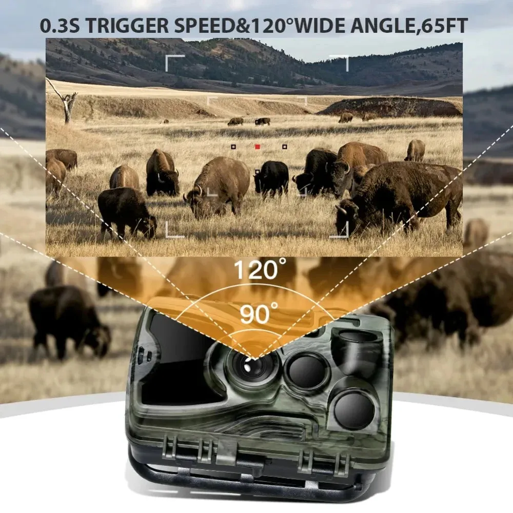Suntekcam HC-801A-Li Hunting Camera With 5000Mah Lithium Battery 24MP Trail Camera IP65 Photo Traps 0.3s 940nm Wild Camera