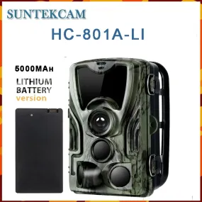 Suntekcam HC-801A-Li Hunting Camera With 5000Mah Lithium Battery 24MP Trail Camera IP65 Photo Traps 0.3s 940nm Wild Camera