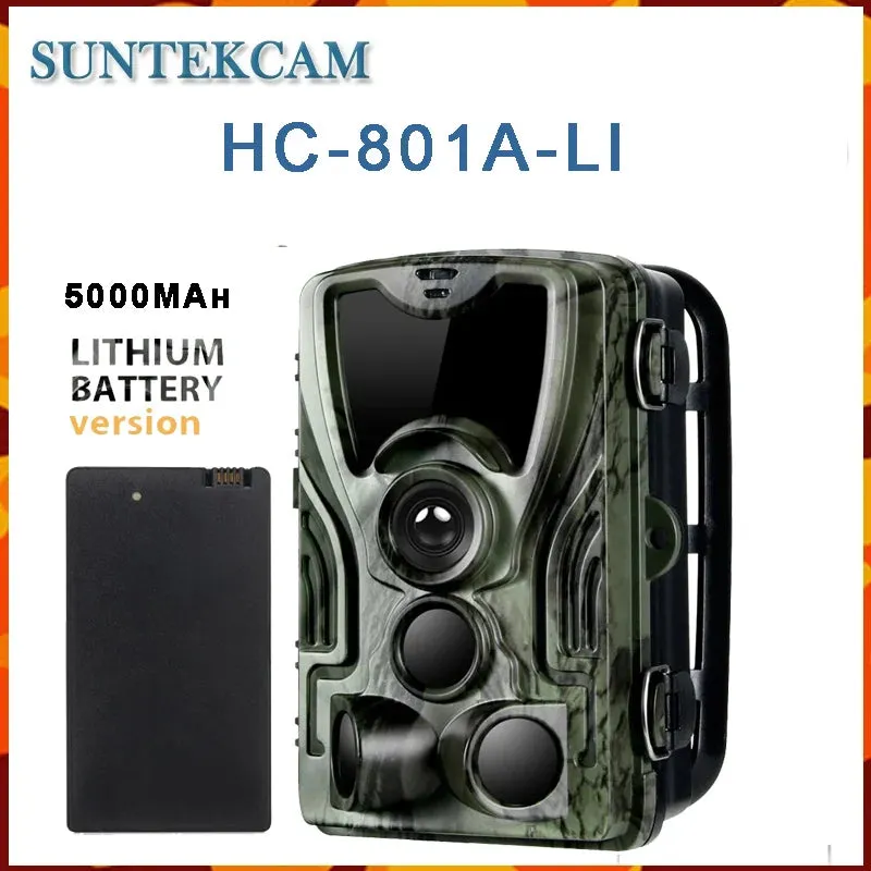 Suntekcam HC-801A-Li Hunting Camera With 5000Mah Lithium Battery 24MP Trail Camera IP65 Photo Traps 0.3s 940nm Wild Camera