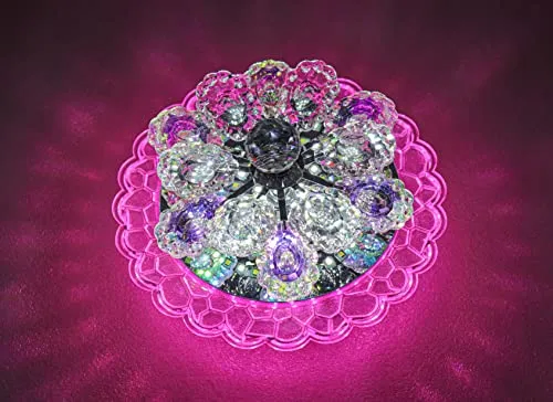 swanart 10 Watts Chandelier & Wall Light Multicolour, Round(Corded Electric, Crystal) (‎Design 1)