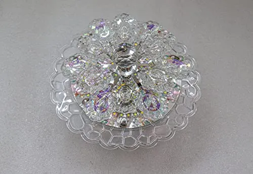 swanart 10 Watts Chandelier & Wall Light Multicolour, Round(Corded Electric, Crystal) (‎Design 1)