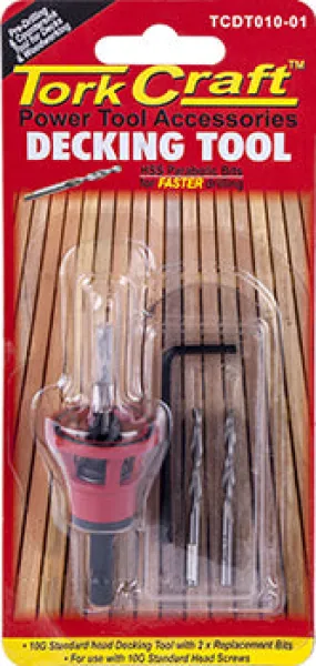 TORK CRAFT DECKING TOOL 10G STD HEAD PRE-DRILL & COUNTERSINK TCDT010-01