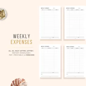 Weekly Spending Tracker Printable - M115/6
