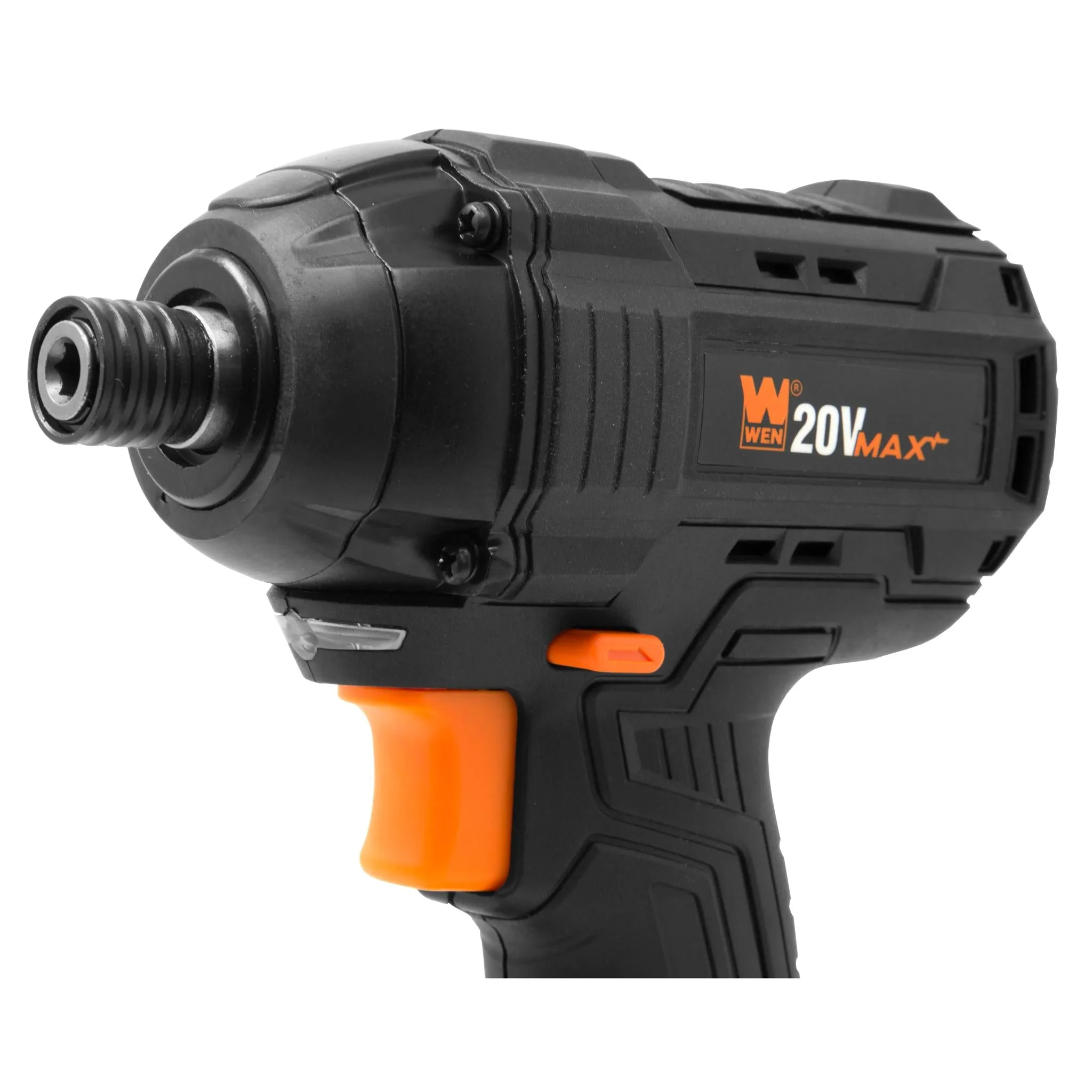 WEN 20135 20V MAX Lithium-Ion 1/4-Inch Brushless Cordless Impact Driver w/ 2.0 Ah Battery and Charger