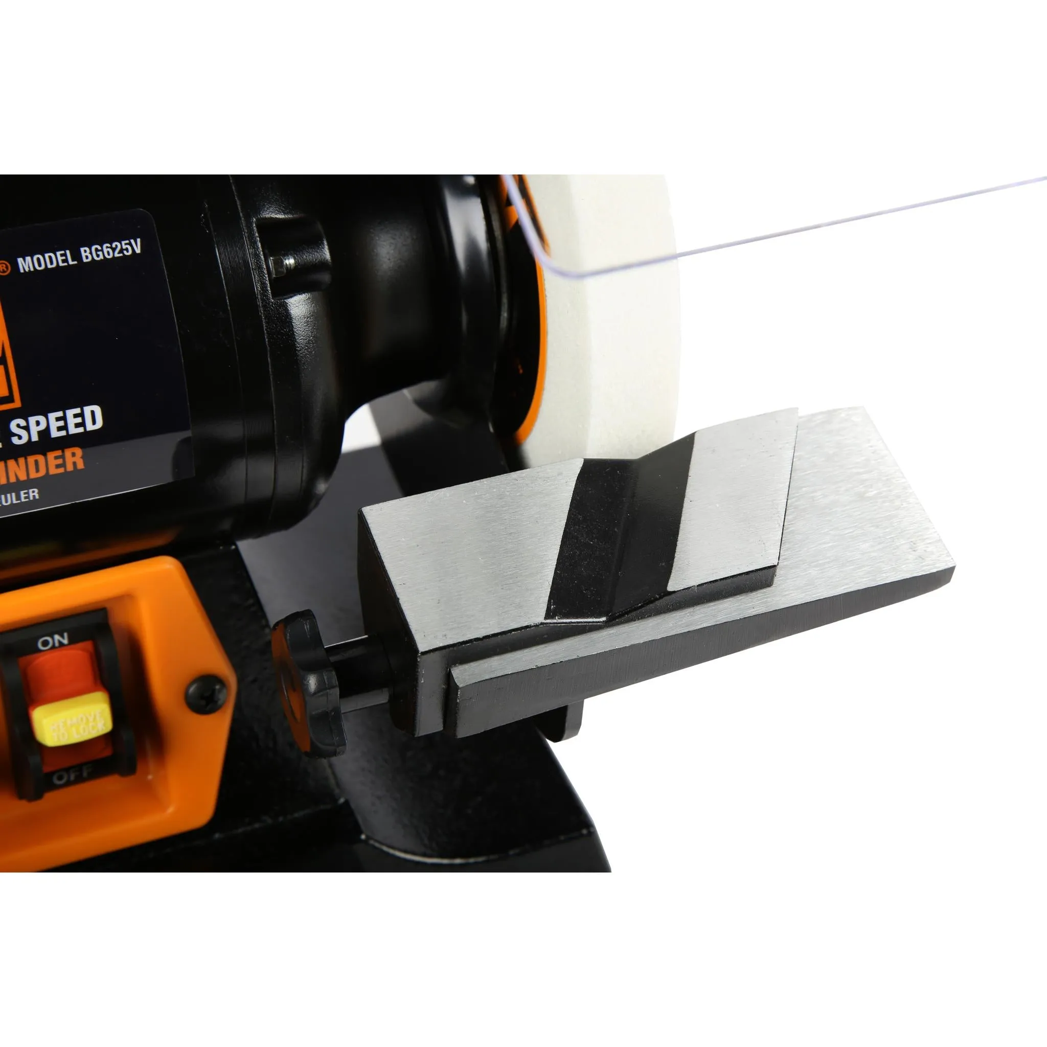 WEN BG625V 2.5-Amp 6-Inch Variable Speed Bench Grinder with Flexible Work Light