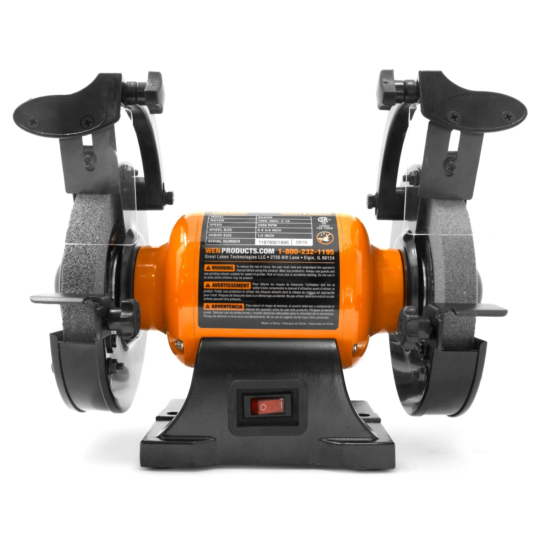 WEN RBG4266 2.1-Amp 6-Inch Bench Grinder (Manufacturer Refurbished)