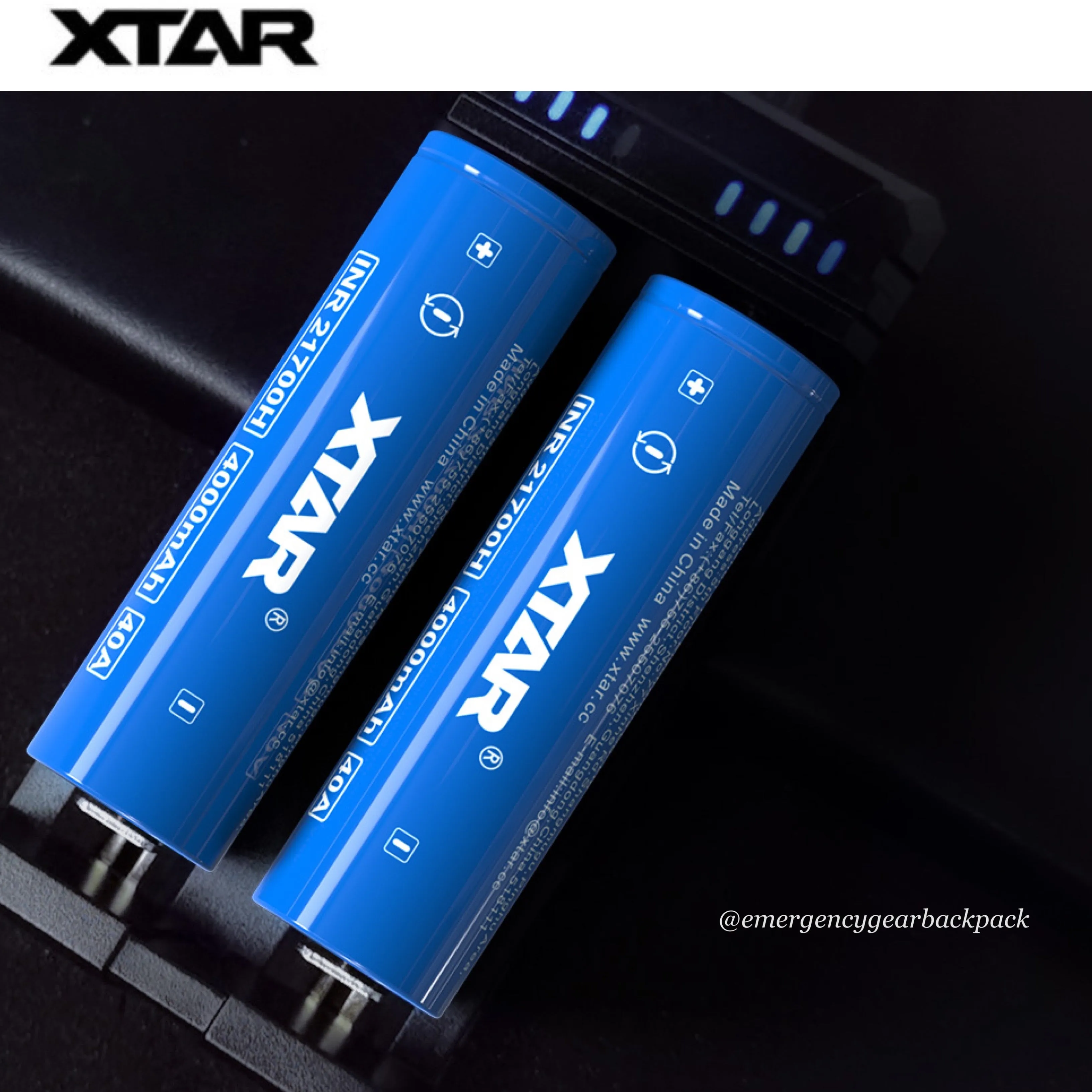 XTAR INR21700H 4000mAh 3.6V 40A  High-drain Li-ion Battery