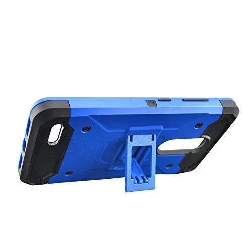 ZTE ZMax Pro Case, Blade X Max, ZTE Grand X Max 2 Case, ZTE Carry, ZTE Imperial Max / ZTE Max Duo LTE Heavy Duty[Built-in Kickstand] Rotating Swivel Clip Holster Case / Rugged Triple Layer Protection - Blue